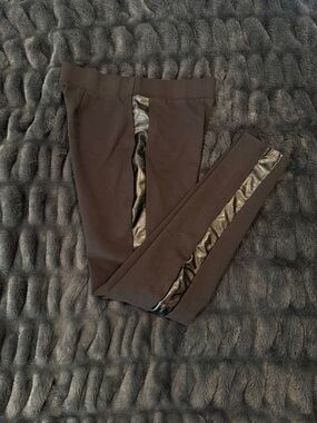 Vince Camuto Black Slim Pants Faux Leather Side Panel Stretch Pull On Size S